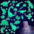 5 Sheets 108 Pieces Dinosaur Wall Stickers Luminous Dinosaur Wall Decor for Kids Boys Girls Glow in The Dark Wall Stickers Dinosaur Decorations for Bedroom Living Room Classroom
