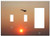 3-Gang 2-Toggle 1-Rocker/GFCI Combination Wall Plate Cover - Gripen Air Display Sunset Sun Glow Halo Orange