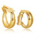 FAMARINE Gold Hoop Clip on Earrings for Women Fashion Hoops Clip Earrings Non Piercing Earrings for Girls
