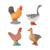 TOYANDONA 4Pcs Poultry Figure Toy Set Realistic Chicken Model Animal Figurines Toy Cake Topper Kids Education Cognitive Toy Desktop Decoration for Kids Gift -Colorful-