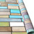VELIMAX Stained Glass Window Film Privacy Window Sticker Removable Decorative Window Tint Sun Blocking Heat Control Colored Brick (35.4"x78.7")