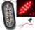 2 Clear Lens Red Oval Oblong Sealed 6" LED Stop Turn Tail Light Kit with Grommet and Plug For Truck Trailer RV