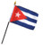 RFCO Cuba 4"x6" Desk Stick Flag -No Base- -1 Flag-