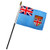 Fiji 4"x6" Flag Desk Table Stick PREMIUM Vivid Color and UV Fade BEST Garden Outdor Resistant Canvas Header and polyester material FLAG