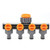 Whitelotous 4 Way Valve Water Diversion Controller Garden Hose Pipe Splitter Drip Irrigation Water Connector Agricultural Tap
