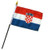 RFCO Croatia 4''x6'' Flag Desk Set Table Stick Gold Base Best Garden Outdor Decor Polyester Material Flag Premium Vivid Color and UV Fade Resistant