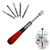 Ewqiqi Push Pull Ratchet Screwdriver 5 in 1 Portable Multi-Purpose Screwdriver Semi Automatic Screwdriver Adjustable Length Repair Tool with 5 Pcs Screwdriver Bits Set
