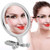 10x 1x Double Sided Magnifying Hand and Table Mirror, Vanity Round Makeup Mirror with Stand Magnifying Foldable Handheld Cosmetic Mirror For Home Travel-Silver-