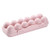 1 Piece Egg Tray Holder Plastic Egg Holder Egg Storage Container Refrigerator Egg Container Kitchen Egg Storage Organizer 12 Grids Egg Storage Box with Lid, Pink