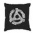 LA Pop Art Throw Pillow Cover - Record Adapter Black