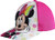 Disney Toddler Hat for Girls Ages 2-7, Minnie Mouse Kids Baseball Cap, White, 4-7 Years