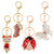 Tongcloud 4pcs Cute Keychain Car Key Chain with Key Rings Rose Gold Tone Cute Bag Charm Keychain Car Key Chain for Women Girls Gifts
