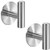 DGYB Bath Towel Adhesive Hooks Robe Hook Holder Wall Mount Heavy Duty Wall SUS 304 Stainless Steel Coat Hook Closet Door for Bathroom Bedroom Hotel Kitchen Garage Pool 2 Pack -Satin Nickel-