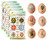 Easter Egg Candle Stickers Decorating Kit, Pack of 5 Sheets Cross and Floral Religious Decorative