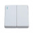 Calvas RF 433Mhz 2button Universal Wireless Wall Switch shape light remote control transmitter For touch switch smart home Lights - -Color: White 2 gang-