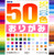 Toyo 50 Colors Origami 6.9 in -17.6cm- 60 Sheets Japan Import