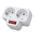 FEILINKA Durable EU Standard Multiple Plug 250V 16A Double Socket Conversion Socket with Outlet Switch Plug Power Adapter Socket