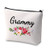 XYANFA Grammy Makeup Bag Grandmother Gift Grandma Birthday Cosmetic Bag Best Grammy Ever Gift Grammy Grams Bag Gift -beige-