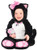 Amscan 846787 Baby Itty Bitty Kitty Costume, 12-24 Months, Black/White