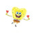 30" Anagram Spongebob Love Valentine's Day -día de San Valentín- Birthday Party Decoration Supply Mylar Foil Helium Balloon