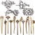 4 Pieces Celtic Hair Slide Hairpins and 12 Pieces Chinese Hair Sticks Vintage Bronze Retro Metal Hair Barrette for Women Girls