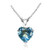 Sterling Silver Simulated Blue Topaz 7mm Heart Pendant Necklace