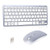 Wireless Keyboard Mouse, 2.4GHz Ultra Slim Full Size Rechargeable Wireless Keyboard and Mouse Combo for Windows, Laptop, Notebook, PC, Desktop, Computer (Silvery)