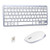 Wireless Keyboard Mouse, 2.4GHz Ultra Slim Full Size Rechargeable Wireless Keyboard and Mouse Combo for Windows, Laptop, Notebook, PC, Desktop, Computer (Silvery)