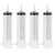Eathtek 4 Pack 150ml Plastic Syringe, Multiple Uses Measuring Syringe Tools