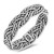 CloseoutWarehouse Oxidized 925 Sterling Silver Overlap Rope Band Ring Size 6