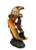 Bald Eagle Decor Carved Log Look Figurine Eagle Bust and Flying Eagle, 9"