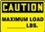 Accuform MCAP606XT Dura-Plastic Sign, Legend"Caution Maximum Load- Lbs.", 7" Length x 10" Width x 0.060" Thickness, Black On Yellow, 7" Height, 10" Wide, 7" Length, Dura-Plastic, 7" x 10"