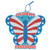 Fun Express USA Patriotic Butterfly Glitter Mosaic Craft Kit - Makes 12 - Fourth of July Crafts for Kids