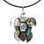 Hiddleston Womens Abalone Shell Turtle 925 Sterling Silver Black leather Cord Pendant Necklace 18 plus2 inch