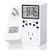 Timer Outlet, Digital Electronic Timer, Indoor Cycle Programmable Plug-in Lights Timer for Electric Outlets, Extra Large LCD Display, 3-Prong Wall Timer Switch for Appliances, 16A/2000W