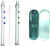 6" Honey Straw-Glass 2 pack blue  and  Green-