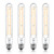 E26 T10 Edison Tube Filament Bulb 60W Halogen Replacement Bulb for Display, Cabinet, Showcase, Piano Lighting, Warm White 2700K-4-Pack-