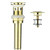 Pop Up Sink Drain Stopper with Overflow, Bathroom Lavatory Vessel Vanity Sink Pop Up Drain, Gold