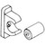 Complete Set of 2 Sink Tip-Out Snap in False Drawer Front Clips