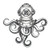 Tattoo design 6 Sheets Temporary Tattoos Diver Helmet Octopus Tentacles Drawn in Tattoo Style Temporary tattoo Neck Arm Chest for Women Men Adults 3.7 X 3.7 Inch