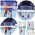 Hockey Sport Party Supplies Tableware Set 24 9" Plates 24 7" Plate 24 9 Oz. Cups 50 Lunch Napkins for Birthday Game Day Sports Theme Ice Skate Rink Goalie Puck Decorations Disposable Paper Dinnerware