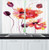Ambesonne Floral Kitchen Curtains, Watercolor Painting Poppy Flowers and Buds Spring Nature Design, Window Drapes 2 Panel Set for Kitchen Cafe Decor, 55" X 39", Dark Brown