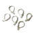 100PCS French Earring Hook Ear Wire Lever Back Open Loop DIY Jewelry Findings -Silver Plated-
