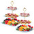 Cupcake Stand,2 Set of 3-Tier Dessert Plates Mini Cakes Fruit Candy Display Tower Lollipop Stand Cookie Cupcake Tower Dessert Stand Lollipop Stand Cake stand Tray Rack Candy Buffet Holder-Blue-