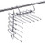MeeQee Pants Trousers Hangers 2 Pack 5 Layers 2 Uses Space Saving Multi Functional Pants Rack , Solid Metal  and  Wood Heavy Duty Wardrobe Organizer Racks for Clothes Trousers Scarves Ties -Grey-