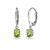 LOVVE Sterling Silver Peridot 7x5mm Oval-cut Small Dainty Dangle Leverback Earrings