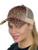 C.C Ponycap Messy High Bun Ponytail Adjustable Glitter Mesh Trucker Baseball Cap, Leopard Brown/Beige