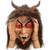 Scary Peeper Krampus Christmas Animated Decoration Prank - Krampus Creepy Face - with Glowing Red LED Moving Eyes  Funny Motion Activated Gag Prop for Haunted House