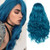 Baruisi Long Curly Wavy Blue Wigs for Women Natural Looking Middle Part Synthetic Heat Resistant Fiber Cosplay Replacement Wig