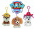 Gund - Paw Patrol Backpack Clip Lot - Marshall Skye Rubble - 4 Inches Plush Toy